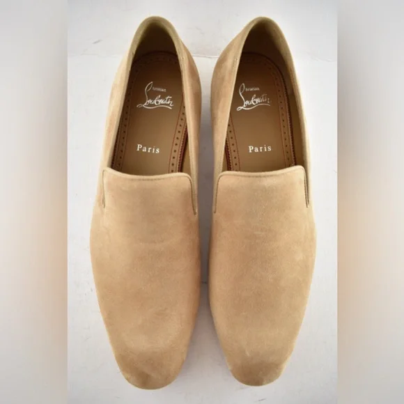 Christian Louboutin Mens Dandelion Flat Lionne Beige Suede  display picture 2